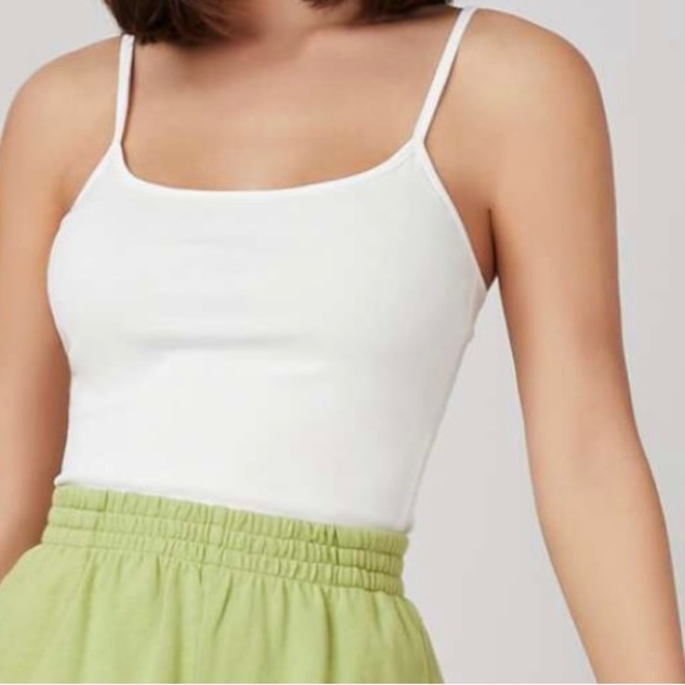 White reversible neckline seamless cami